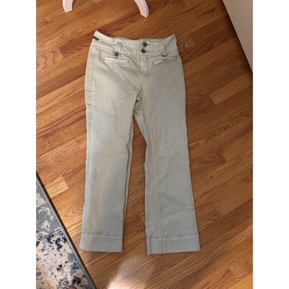 Anthropology Pilcro and the Letterpress High-Rise Cropped Green Jeans Size 29 - Picture 1 of 2